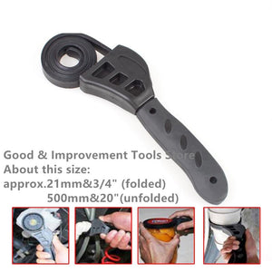 50cm Wrench Universal Multi Tool  Pipeline Adjustable Spanner Rubber Strap  For Any Shape Opener Car Repair Home Tools