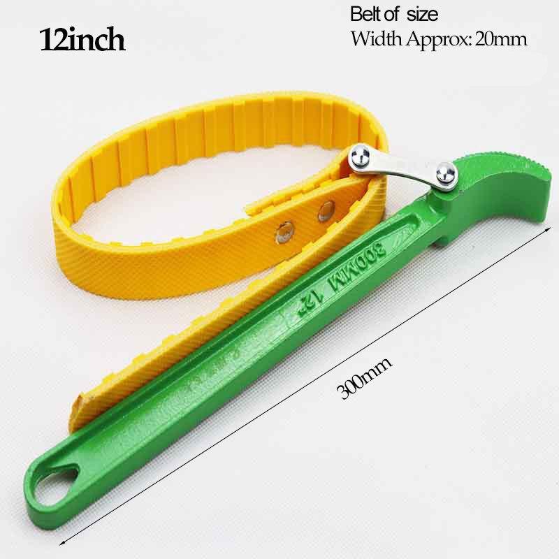 Belt Wrench Oil Filter  Chain Puller Strap Spanner Cartridge Disassembly Tool Adjustable Strap Opener Oil Filter Wrench