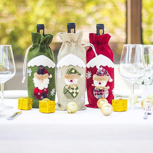 Christmas Decorations for Home Wine Bottle Cover