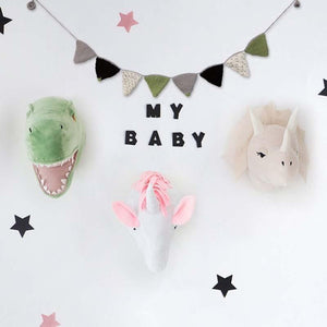 Ins Style Dinosaur Stuffed Animal Head Wall Decoration