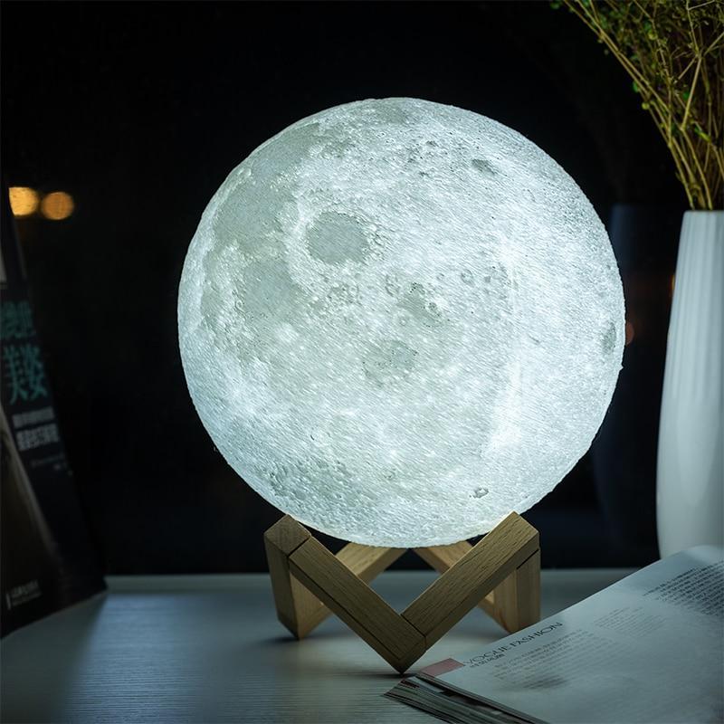 3D Moon Color Change Touch USB Led Lamp