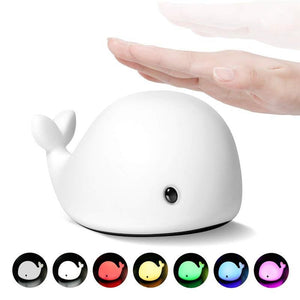 Cute Whale LED Motion Sensor Baby USB Rechargeable Lamp