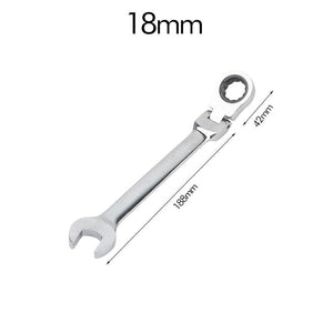 6-23mm Flexible Ratchet Spanner Nut Tool Metric Ratchet Head Cr-v Alloy Steel Open End Ring 180° Torx Repair Wrenches