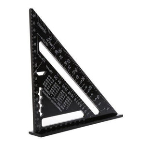 7/12 inch Metric Aluminum Alloy Triangular Angle Measuring Ruler Woodwork Quickly Square Triangle Angle Protractor