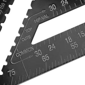 7/12 inch Metric Aluminum Alloy Triangular Angle Measuring Ruler Woodwork Quickly Square Triangle Angle Protractor