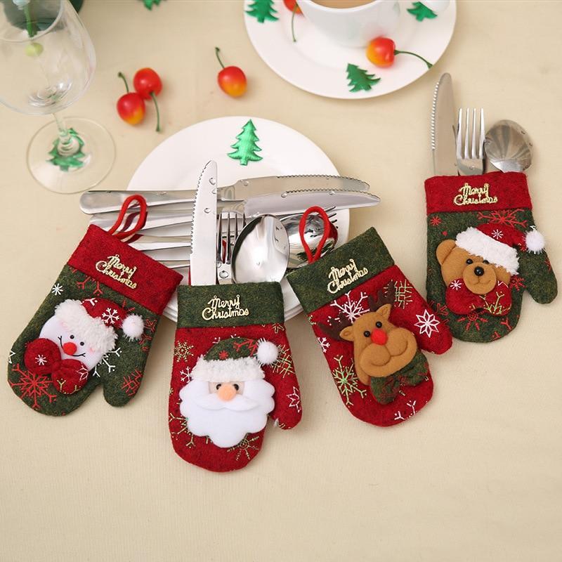 Christmas Pocket Fork Knife Cutlery Holder Bag