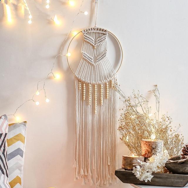 Nordic Star Moon Macrame Dream Catcher