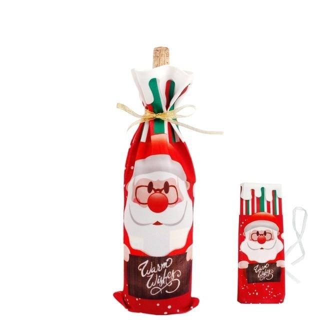 Christmas Decorations for Home Wine Bottle Cover